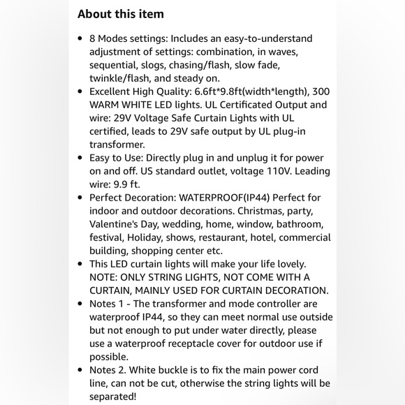 Twinkle Star 300 LED Window Curtain String Light - Picture 8 of 15